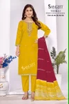 Vedika Vol 1 By Sangeet Roman Silk Kurti With Bottom Dupatta 
